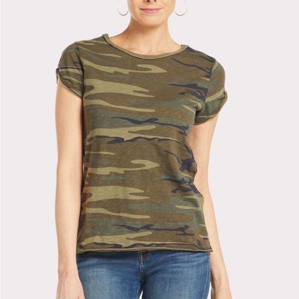 Z supply camo slub crew neck tee